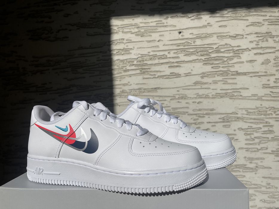 Nike Air Force 1 Low White Quadruple Swoosh 47.5 *NOWE*