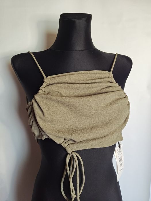 Pull& bear top nowy z metką khaki XS
