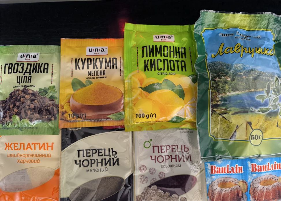 Лимонна кислота Лавровий лист Желатин Перець Гвоздика Кориця Желе