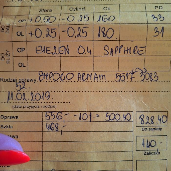 Okulary korekcyjne progresywne emporio Armani