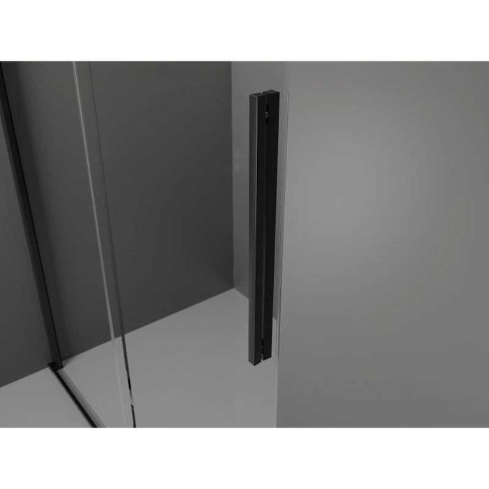 Mexen Velar drzwi prysznicowe rozsuwane 140 cm, transparent, czarne