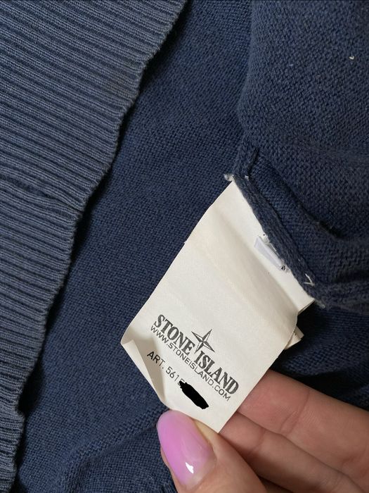 Вінтажна оригінальна кофта Stone Island светр синій ХЛ розмір