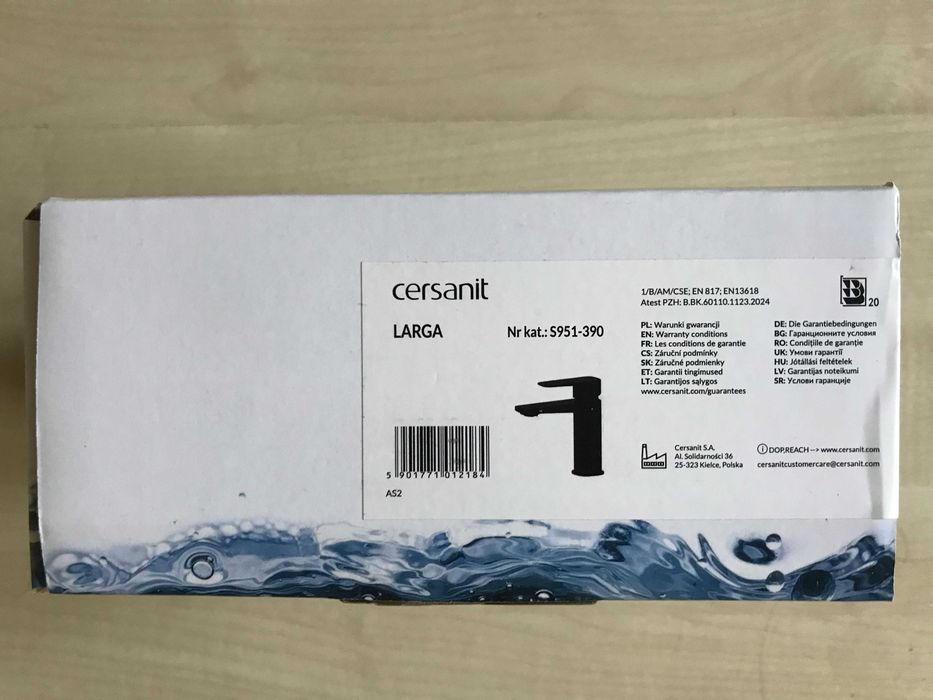 NOWA bateria umywalkowa Cersanit LARGA czarna POLECAM!