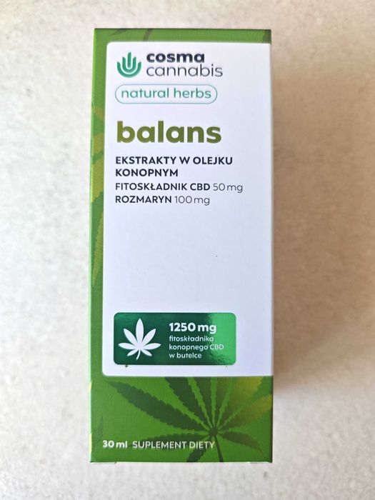 Olejek konopny CBD natural herbs balans 30 ml odprężający VEGE BIO