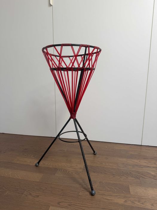 Kwietnik Żyłkowy PRL – Vintage Design lata 60 / 70 – Czerwony