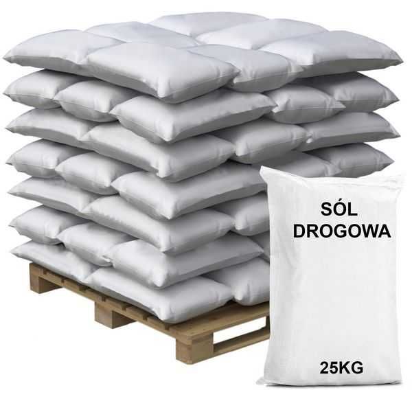 Sól drogowa pakowana 25 kg, cena za tonę 950