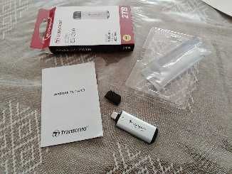 Disco SSD Externo Transcend ESD300S 2 TB USB-C -- NOVO!