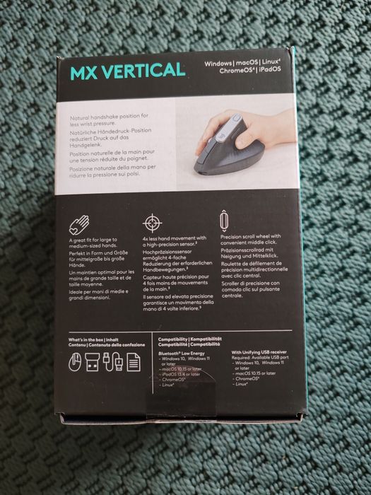 Rato Logitech MX Vertical - Novo/Fatura/Garantia