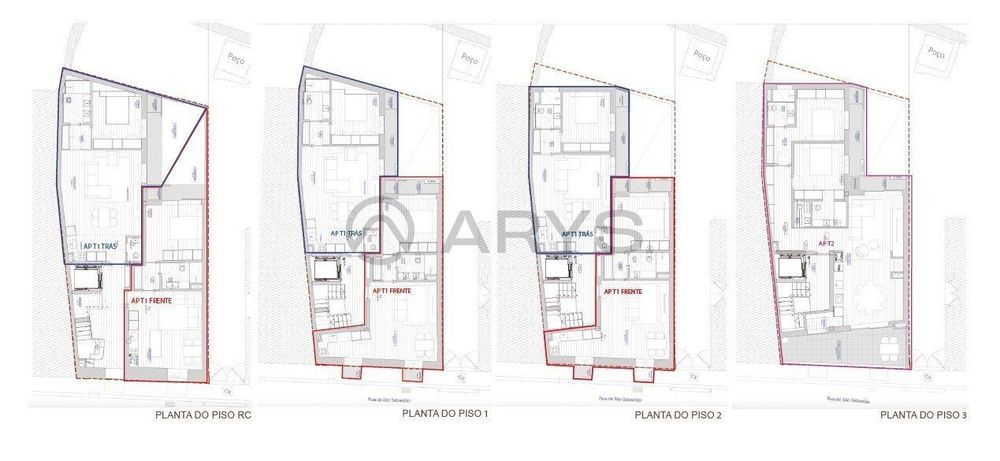 Apartamentos T1 no centro da cidade