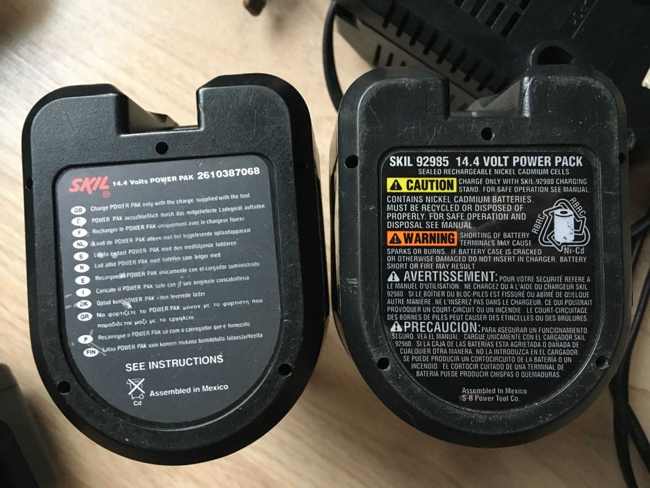 Wiertarka wkrętarka Skil + 3 ładowarki Bosch 3x baterie 14,4 Volt USA