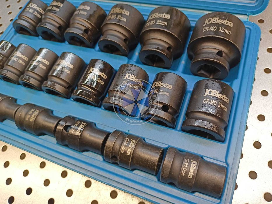 Nasadki udarowe 8-32mm 20szt 1/2" zestaw nasadek klucze nasadowe JOBIextra X1302