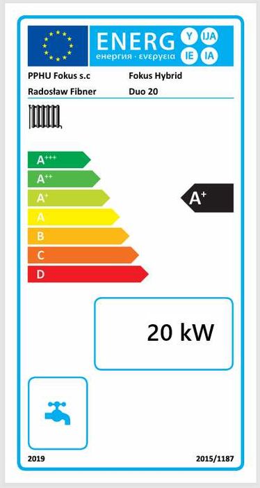 piec kocioł na drewno i pellet z podajnikiem 20 kW Hybrid Duo