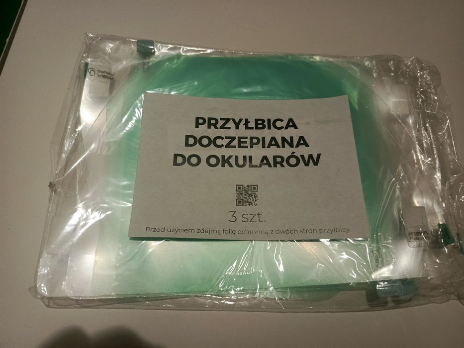 Przyłbica ochronna doczepiana do okularów, nowa 3 sztuki