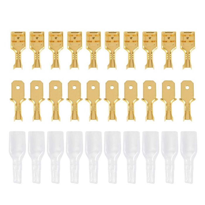 Caixa 270 peças - Terminais Faston, conectores, isoladores