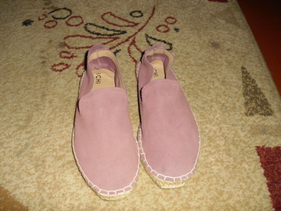 Buciki- espadryle, skóra zamsz R.38.