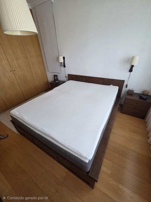 Cama Casal em Madira de Castanho 200×160