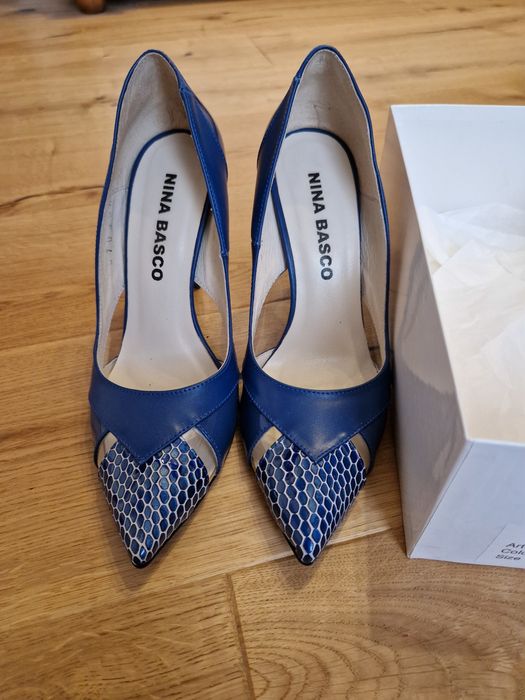 Nowe Czółenka niebieskie Nina Basco r 38