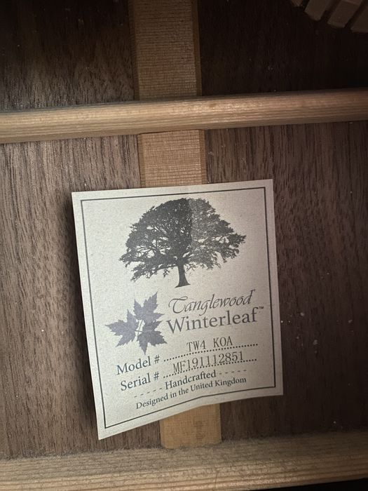 Guitarra eletro-acústica Tanglewood TW4 KOA + alça incluída