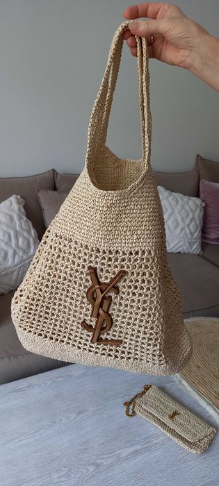 Torba Saint laurent Lcare crochet raffia PARIS