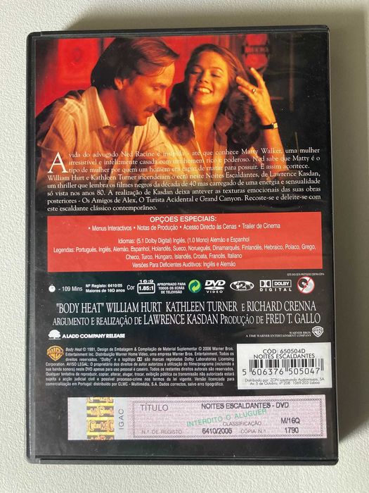 [DVD] Noites Escaldantes (Body Heat)