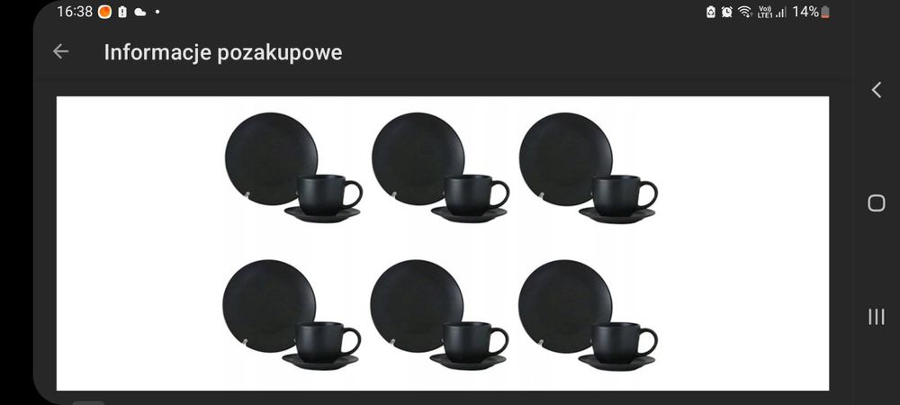 ZESTAW serwis czarny KAWOWY BLACK 18el. - ceramika

--- CERAMIKA ---