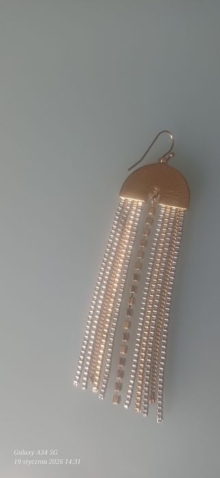 Nowe kolczyki wiszące złote