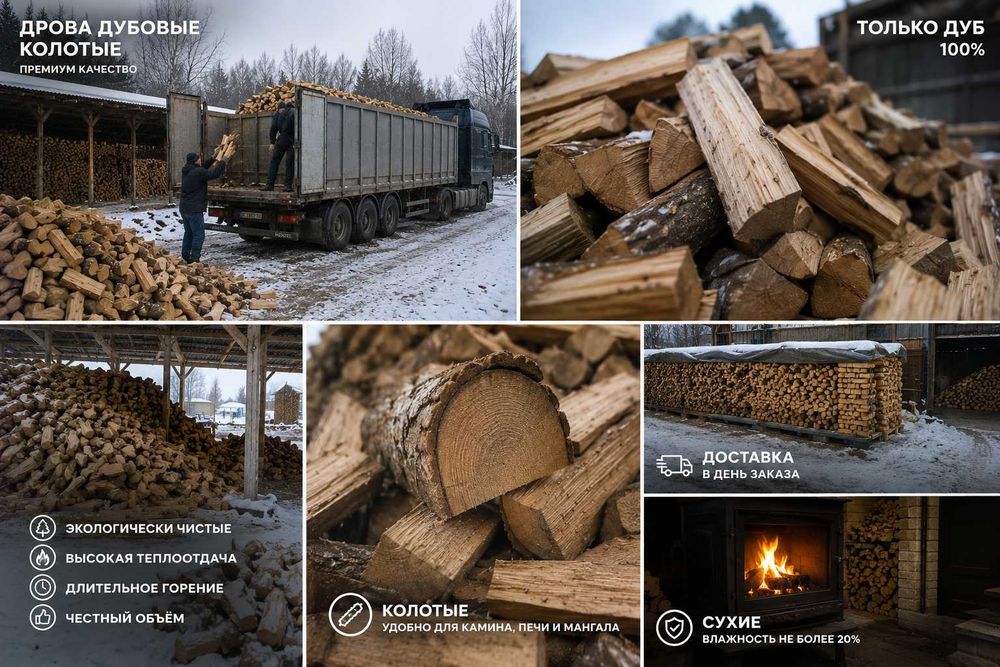Дрова Дубовые колотый с доставкой Харьков