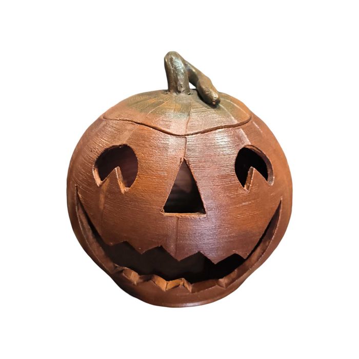 Ceramiczna Dynia na Halloween – 19 cm x 17 cm - Rękodzieło**