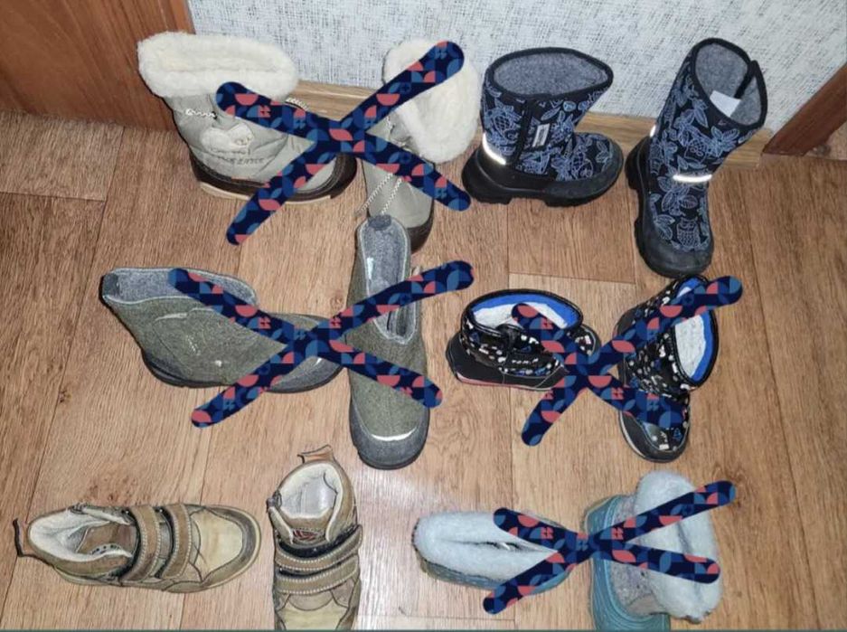 Зимняя обувь на мальчика и девочку