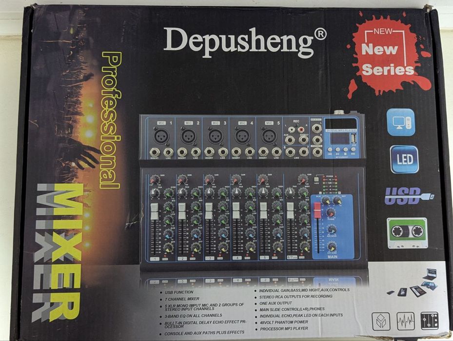 портативний аудіомікшер Depusheng HT7.