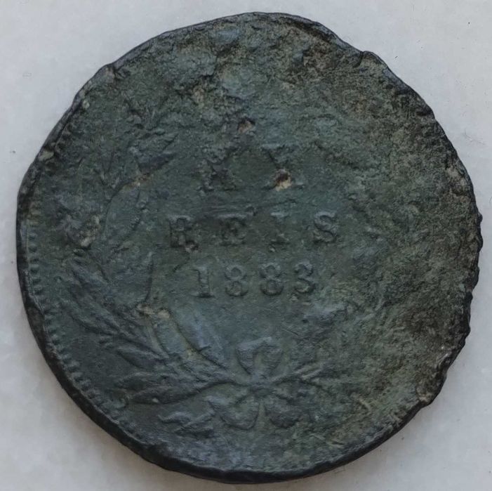 Moeda XX Reis 1883 Portugal Antiga Colecção