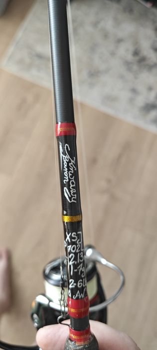Wędka +z pracowni   Qualia XJ 702L (213 cm, do 7 g NIE WKLEJANKA) – Motyw Wiedźmin! Krwawy Baron+ 2 szczytówki BEZ KOŁOWROTKA