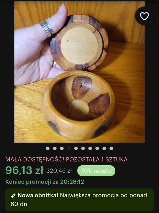Brazylijska szkatułka drewniana