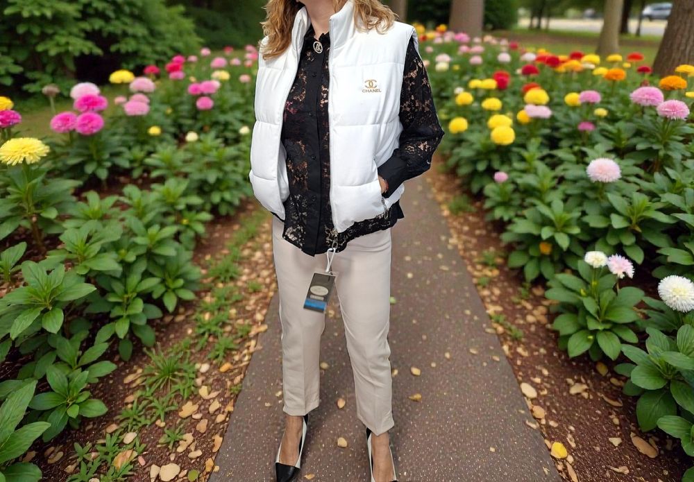 Kamizelka  krótka biala