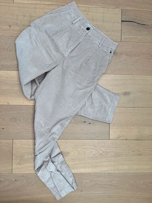 Spodnie Tommy Hilfiger XS beżowe sztruksowe