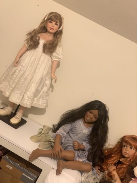 Lalka porcelanowa 82 cm