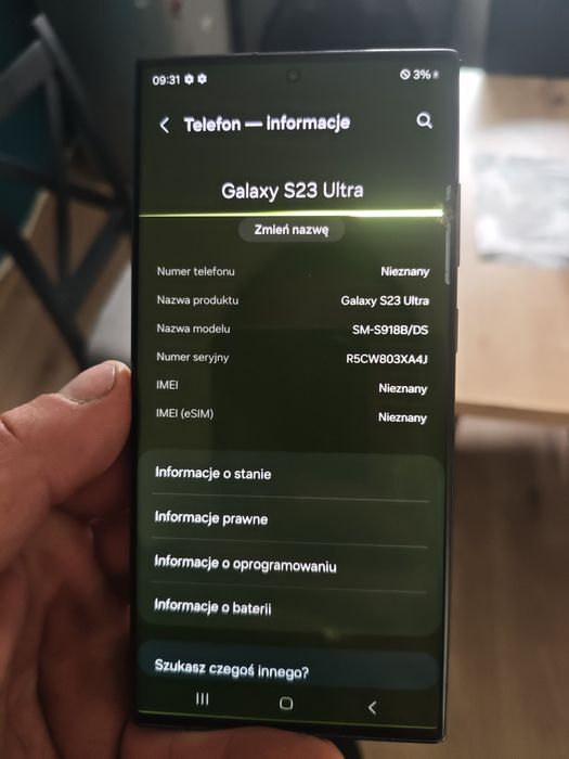 Samsung S23 Ultra Uszkodzony