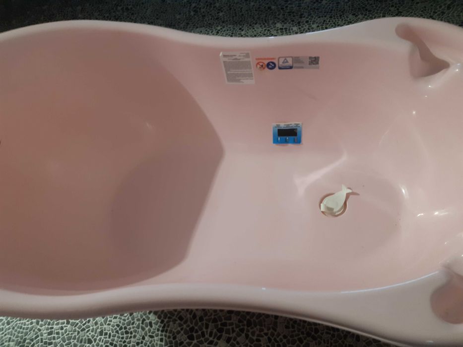 Wanienka z teromoetrem Tega Baby i stelaż do wanienki