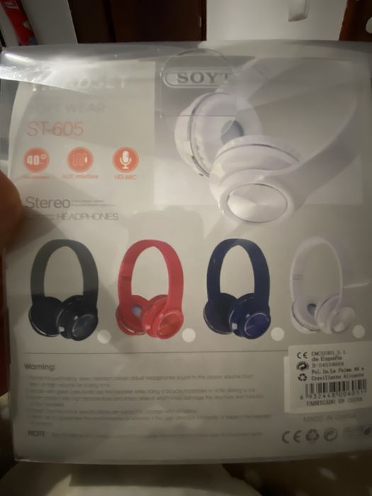 Auriculares inalámbricos SOYT ST-605 – Nuevos en caja
