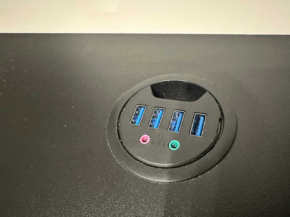 Biurko gamingowe czarne 140x70