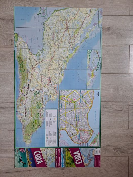 Mapa turystyczna Kuby