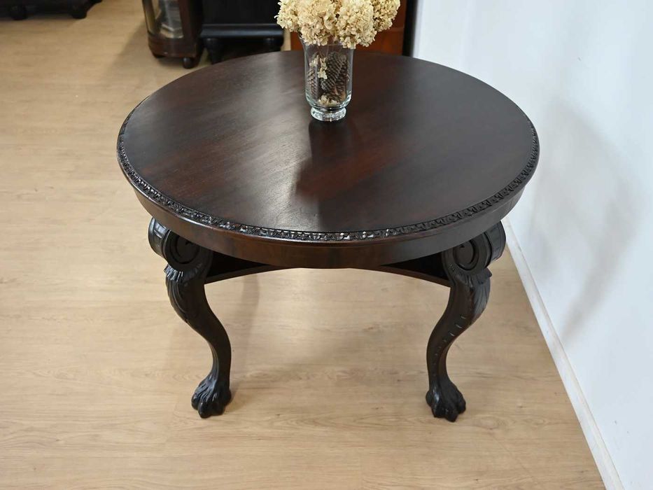 orzechowy stół na lwich łapach 021603