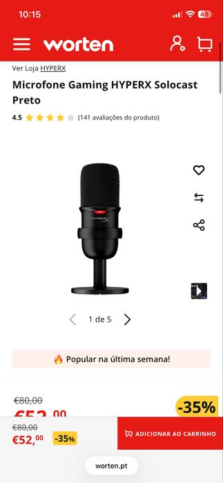 Camera streamplify e micro hyperx solocast