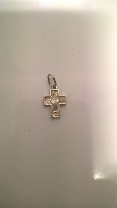 Cruz de Cristo em Prata - Batizado, Comunhão, Crisma