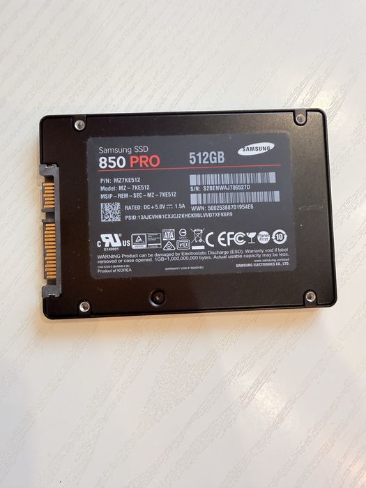 SSD Samsung 850 pro 512GB диск