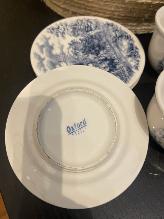: Conjunto Chávenas e Pires Oxford - Cena Inglesa (Azul)