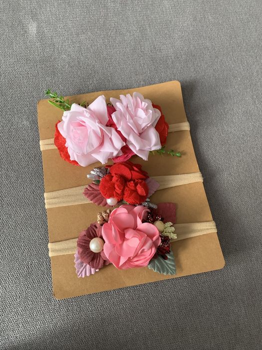 3 prześliczne opaski na sesje zdjęciowa