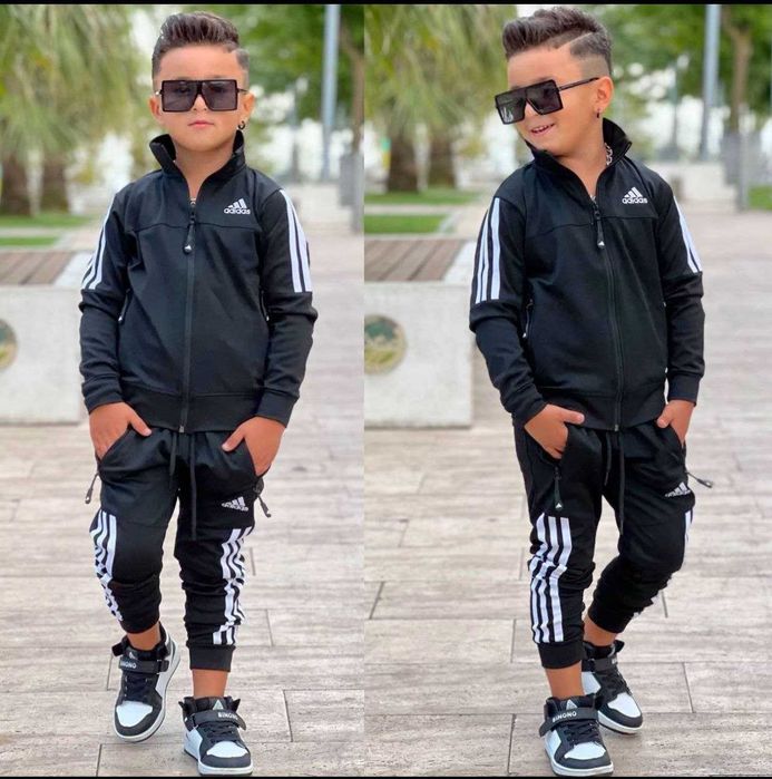 Дитячий спортивний костюм Adidas Адидас чорний білий