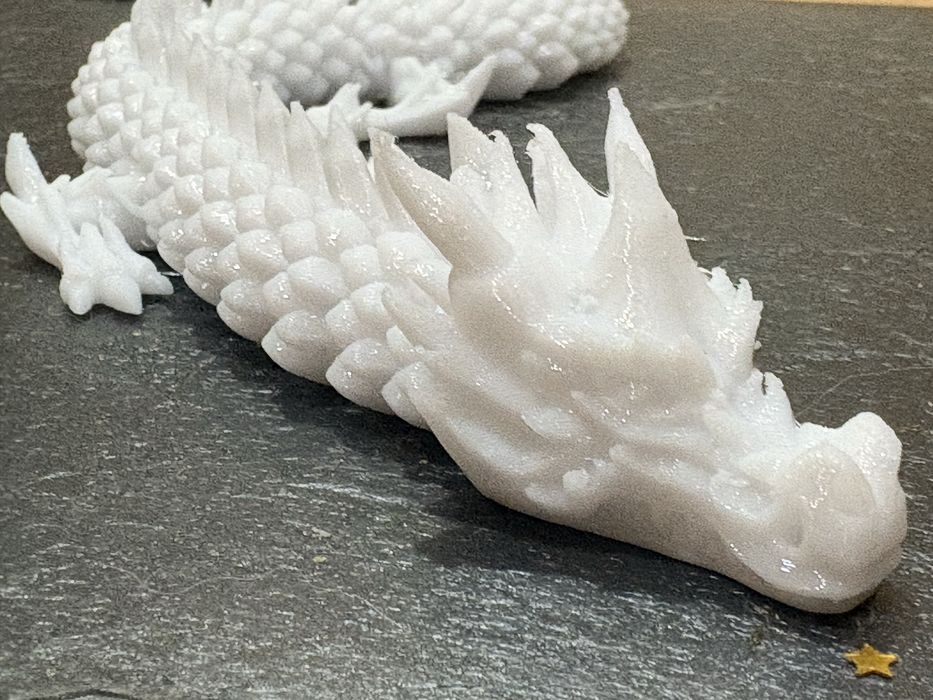 Дракон антистрес 39 см — Frozen Dragon (білий, під розфарбовування)