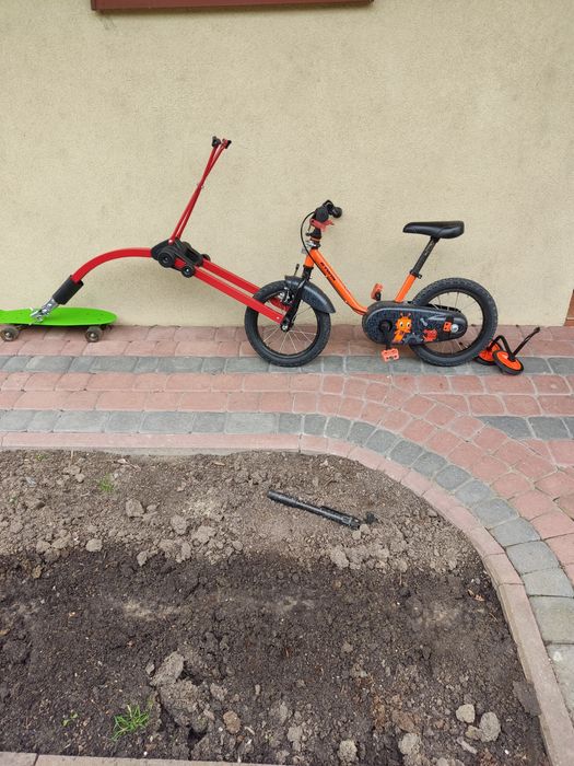 Zestaw rowerek Btwin 500 "14 + hol Trail Angel